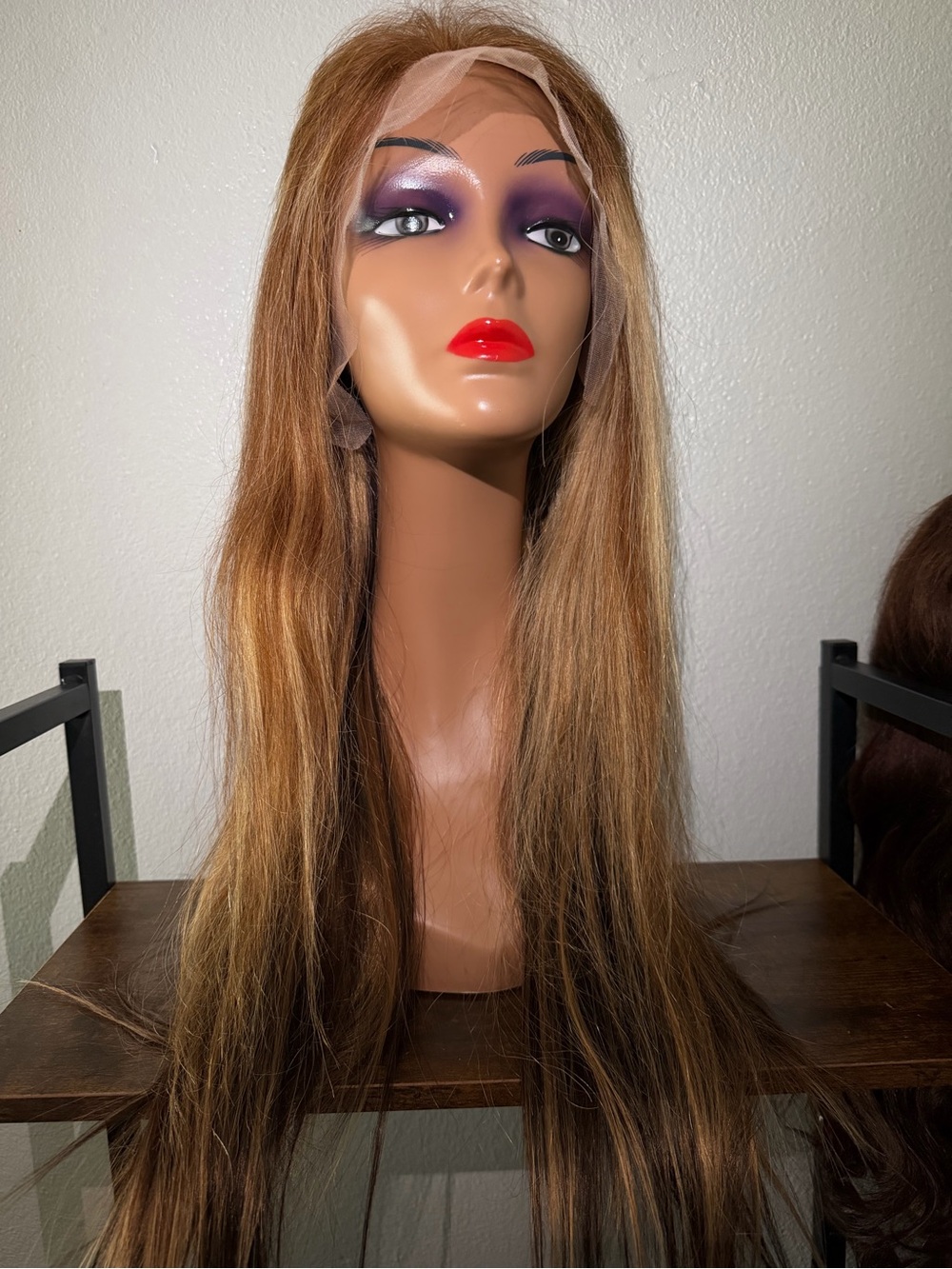 Long Natural Brown Women's Wig - Lace Front
